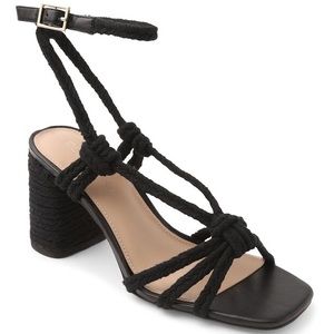 BCBGeneration black straps sandals with block heel